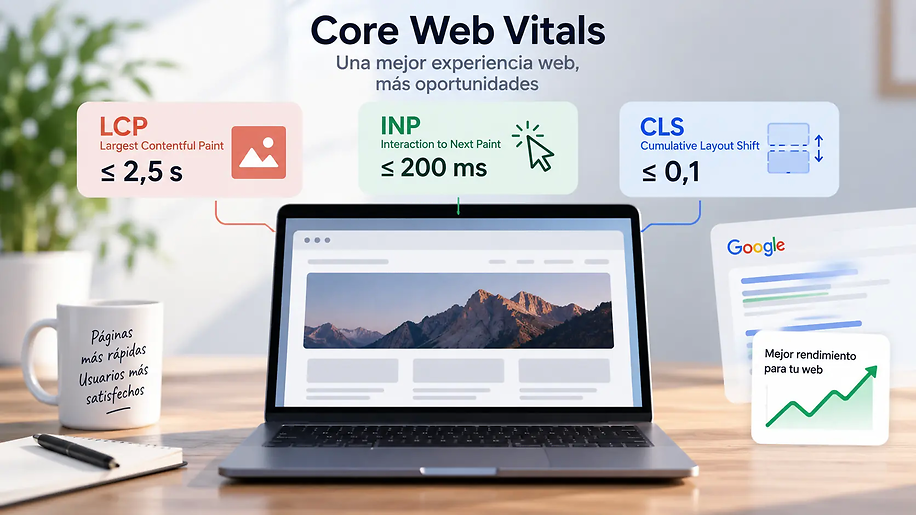 Core Web Vitals: qué son, cómo medir LCP, INP y CLS y cómo mejorarlos